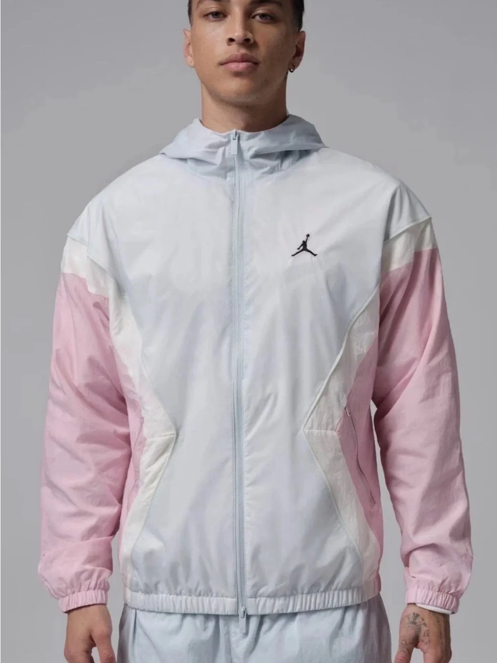 Nike Air Jordan Brooklyn Hooded WindbreakerJacket Aura Carmine HF9333-472